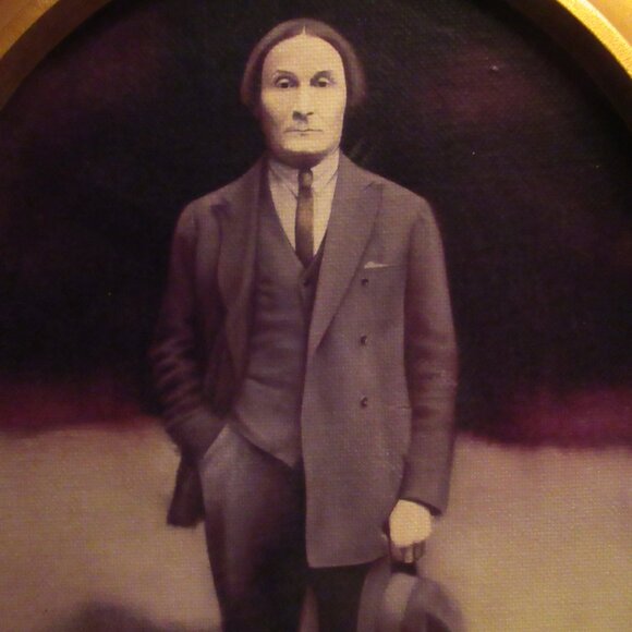 "The Parisian Waiting For God" by Rochelle Phister Framed Giclee Print, 10 x 12" - Picture 3 of 9